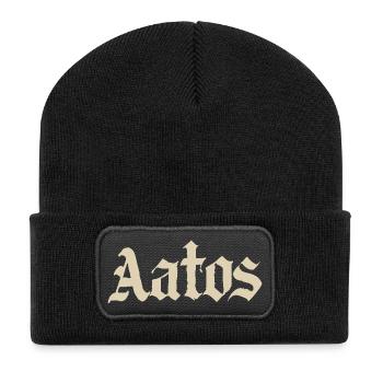 Lettrage gothique Aatos – Logo vintage - Beanie recyclé à patch - noir - Devant