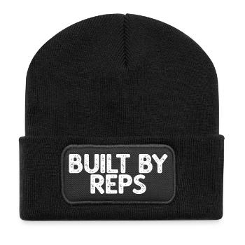 Built By Reps Lustiger Spruch - Recycled Patch Beanie - black - Front