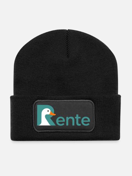 The Legend Is Retired Funny Pensioner Saying - Recycled Patch Beanie - black