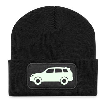 Pastel Car Silhouette - Recycled Patch Beanie - black - Front