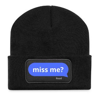 Miss me? - Recycled Patch Beanie - black - Front
