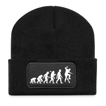 Skateboard Evolution Men's and Boys' Skatboarder - Recycled Patch Beanie - black - Front