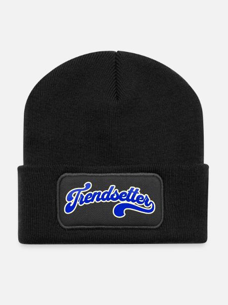 TRENDSETTER - Recycelte Patch Beanie - Schwarz