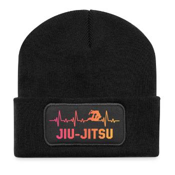 Jiu Jitsu Herzschlag T-Shirt Jiu-Jitsu - Recycelte Patch Beanie - Schwarz - Vorne
