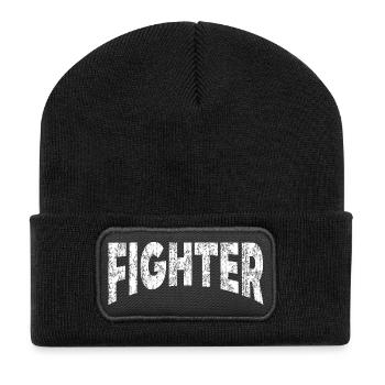 FIGHTER – Bold Warrior T-Shirt - Recycelte Patch Beanie - Schwarz - Vorne
