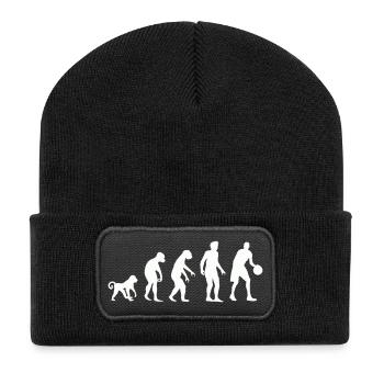 Evolution der Basketball-Progression - Recycelte Patch Beanie - Schwarz - Vorne