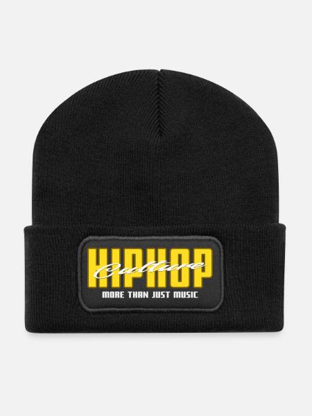 Hip Hop Culture - More Than Just Music - Recycelte Patch Beanie - Schwarz