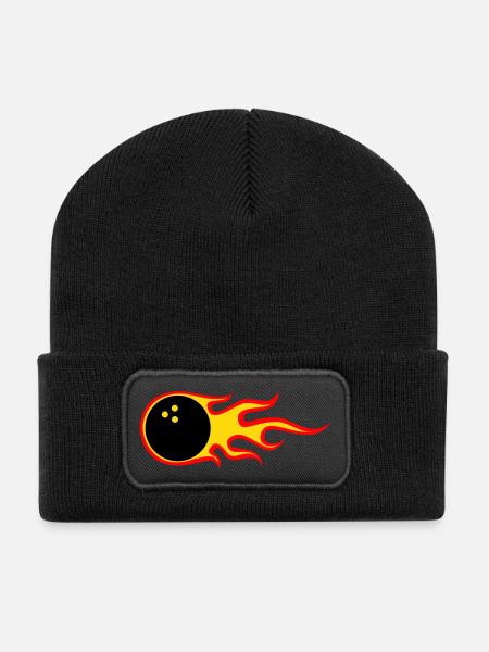 Ball on Fire - Recycelte Patch Beanie - Schwarz