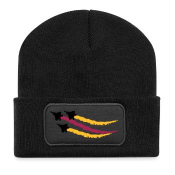 F22 Raptor - Recycelte Patch Beanie - Schwarz - Vorne