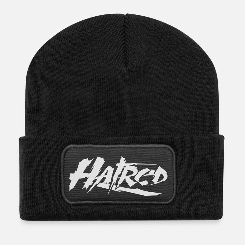 Hatred Shirt Logo V-Ausschnit - Recycelte Patch Beanie - Schwarz