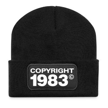 Copyright 1983 - Recycelte Patch Beanie - Schwarz - Vorne
