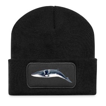Minke whale - Petit rorqual - Minke whale - Recycled Patch Beanie - black - Front