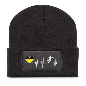 Dortmund Fußball Herzschlag | Herz | Fans Geschenk - Recycled Patch Beanie - dark grey - Front