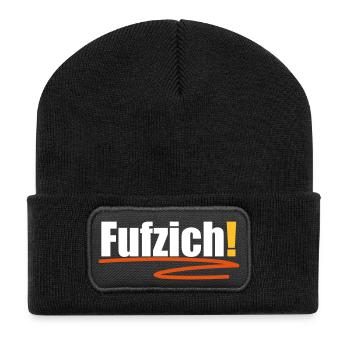 fufzisch 50 Jahre Geburtstag - Recycelte Patch Beanie - Schwarz - Vorne