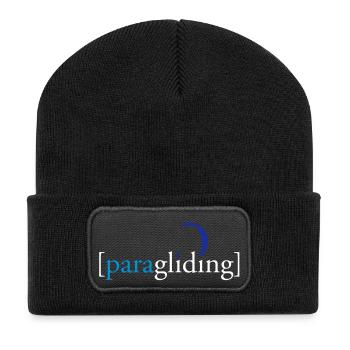 [Parapente] - Beanie recyclé à patch - noir - Devant