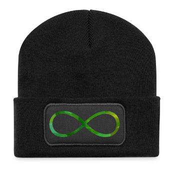Infinity Symbol Symbol Character Infinite - Recycled Patch Beanie - black - Front