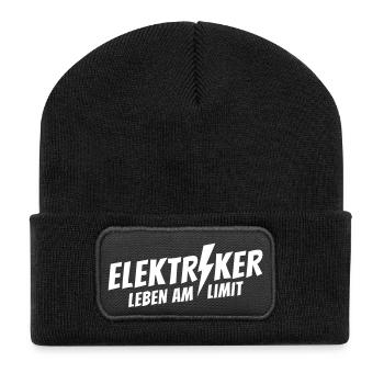 Elektriker - Leben am Limit - Recycelte Patch Beanie - Schwarz - Vorne