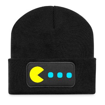 Retro Game - Recycelte Patch Beanie - Schwarz - Vorne