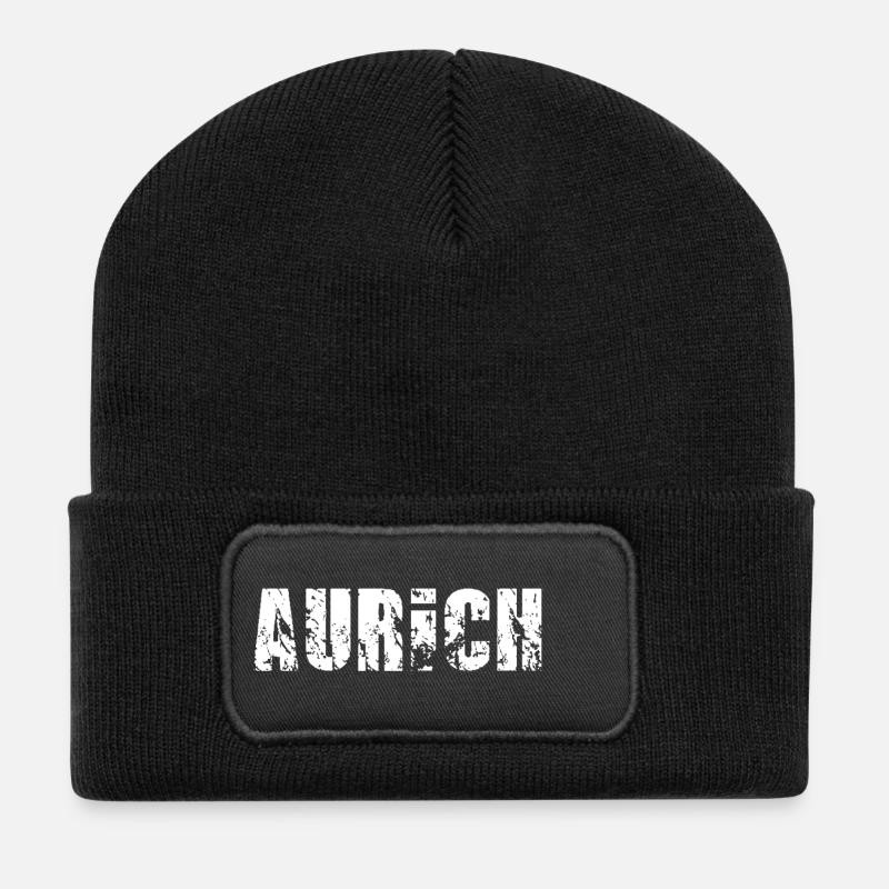 Aurich - Recycelte Patch Beanie - Schwarz