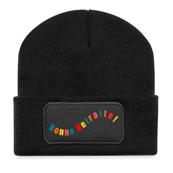 Bonne Retraite - Beanie recyclé à patch - noir - Devant