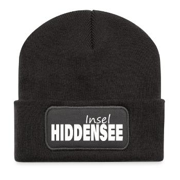 Insel HIDDENSEE - Recycelte Patch Beanie - Dunkelgrau - Vorne