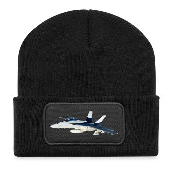 F / A-18 Super Hornet | F 18 | F18 | F / A18 | Frelon - Beanie recyclé à patch - noir - Devant