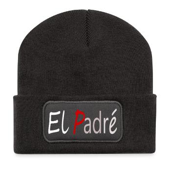 le pére - Beanie recyclé à patch - charbon - Devant