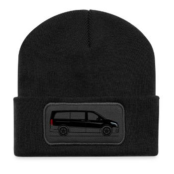 Vito W447 silhouette - Recycelte Patch Beanie - Schwarz - Vorne