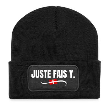 Savoie, Savoie humour, savoyard - Beanie recyclé à patch - noir - Devant