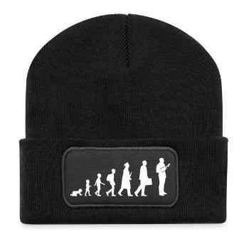 Evolution Ukulele - Recycelte Patch Beanie - Schwarz - Vorne