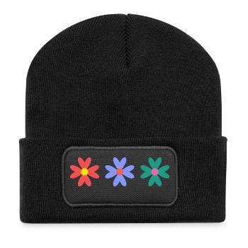 HERZ. HEILIGER VALENTINSTAG. Junggesellinnenabschied. ICH LIEBE DICH. ICH LIEBE DICH - Recycelte Patch Beanie - Schwarz - Vorne