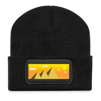 Egypt Egypt Cairo Holiday Pyramid Gift Idea - Recycled Patch Beanie - black - Front