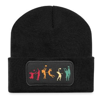 Volleyball Retro Sport Vintage - Recycled Patch Beanie - black - Front