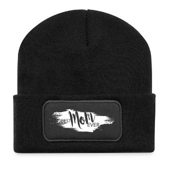 Meilleure maman jamais fête des mères maman cadeau lettrage - Beanie recyclé à patch - noir - Devant