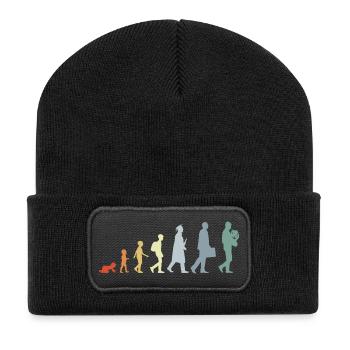 Entwicklung eines Waldhornisten - Recycelte Patch Beanie - Schwarz - Vorne