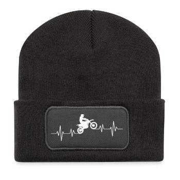 Motivational Cycling Design for Cyclists - Recycled Patch Beanie - dark grey - Front