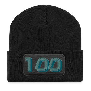 100. 100 ANS. 100e ANNIVERSAIRE. ANNIVERSAIRE 100 - Beanie recyclé à patch - noir - Devant