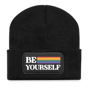 LGBT Pride Month - Be Yourself - Recycled Patch Beanie - black - Front