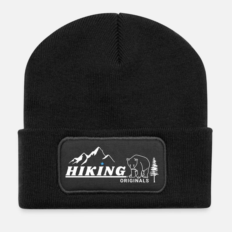 Randonnées originales - Beanie recyclé à patch - noir