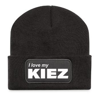 J’ADORE MON KIEZ - Beanie recyclé à patch - charbon - Devant