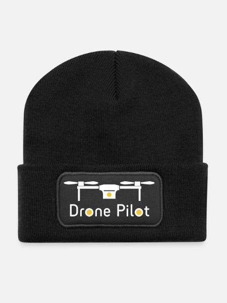Drone Pilot - Beanie recyclé à patch - noir