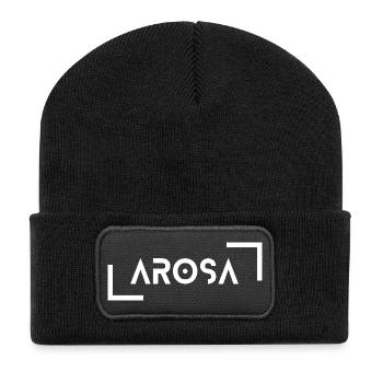 Arosa - Recycelte Patch Beanie - Schwarz - Vorne