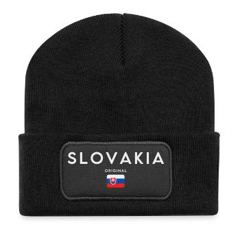 Flag of Slovakia, Slovak pride - Recycled Patch Beanie - black - Front