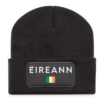 Flag of Ireland, Irish Pride - Recycled Patch Beanie - dark grey - Front