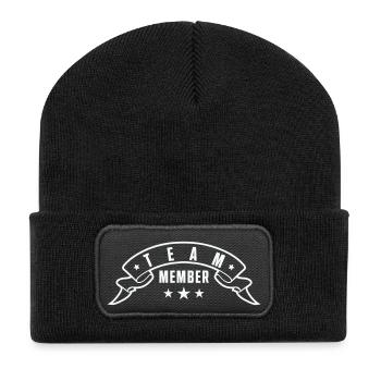 Équipier - Beanie recyclé à patch - noir - Devant