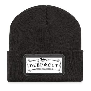 deep cut schild neu - Recycelte Patch Beanie - Dunkelgrau - Vorne