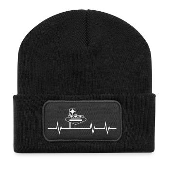 Battement de cœur de Las Vegas - Beanie recyclé à patch - noir - Devant