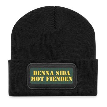 Ce camp contre l’ennemi - Beanie recyclé à patch - noir - Devant