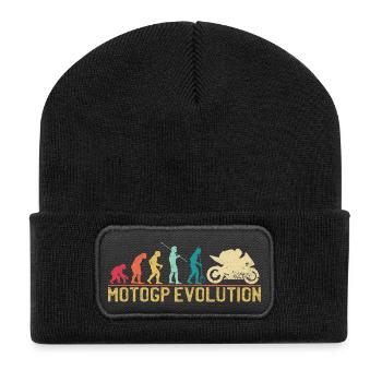 Conception de la silhouette Motocross Evolution - Beanie recyclé à patch - noir - Devant