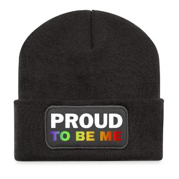 Vibrant Pride Empowerment Design - Recycled Patch Beanie - dark grey - Front